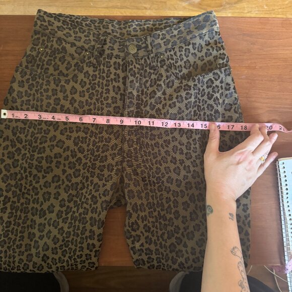 Fendi Vintage Genuine Zucca Leopard Cheetah Animal Print Pants Rare - Picture 6 of 9